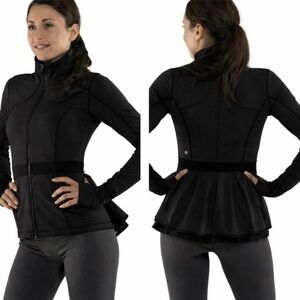 RARE lululemon athletica Black  peplum Utility Jacket